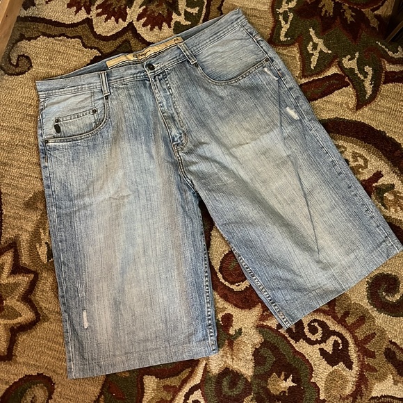 PEPE Jeans BENNY style Size 42 Men's Denim Shorts Broken-In Soft Slight Distress - Picture 3 of 16